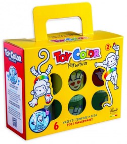 Бои за рисуване с пръсти Toy Color, 80 мл, 6 цвята