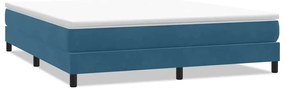 3315841 vidaXL Box Spring легло без матрак Тъмно синьо 180x210 cm кадифе