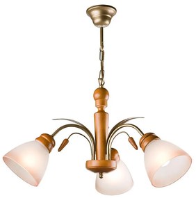 Полилей TULIPAN 3xE27/60W/230V, бук, с верига