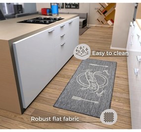 Сиво-бежова пътека 62x150 cm Cucina – Hanse Home