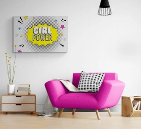 Картина на платно – С поп арт надпис – GIRL POWER