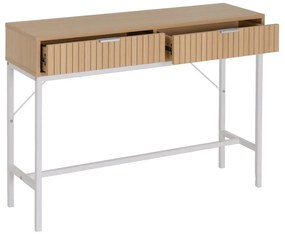 Конзолна маса от декор от дъб в естествен цвят 30x100 cm Mid-Lines – Casa Selección