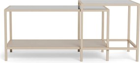 Сиви стоманени масички за кафе в комплект 2 бр. 50x90 cm Seaford – Actona