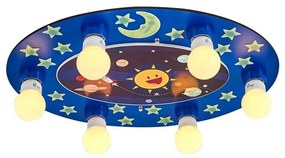 Детско таванно осветително тяло LUCCA, 6xE27/24W/230V, синьо