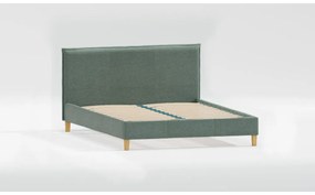Зелено двойно тапицирано легло с включена подматрачна рамка 160x200 cm Tina – Ropez