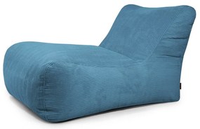 Син пуф от рипсено кадифе Lounge 100 – SLOWDOWN