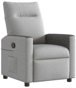 4104824 vidaXL Recliner Chair Cloud Grey Fabric