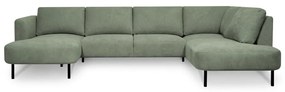 Зелен ъглов диван (десен ъгъл/"U" форма) Hero – Scandic