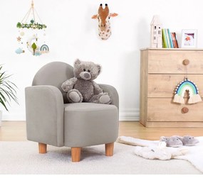 Сив детски фотьойл Nock – Artie