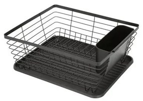 Метален сушилник за съдове на 1 етаж G-MATT BLACK-(23259-001)