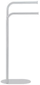 Стойка за кърпи от неръждаема стомана в блестящо сребрист цвят Levante – Wenko