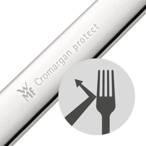 Комплект прибори за хранене WMF Virginia Protect, 30 части, Неръждаема стомана 18/10, Cromargan protect, Защита от надраскване и износване, Сребрист