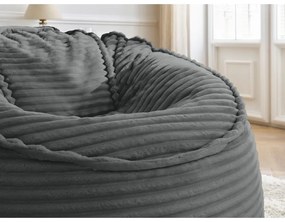 Тъмносив пуф от рипсено кадифе Socrate – Bobochic Paris