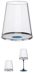 Комплект 2 бр кристални чаши за червено вино Trebonn SplitGlass 2025112, 450 мл, Ø9.2x10.5 см, Модулна система, Син