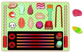 Tooky Toy - Барбекю, дървена игра с аксесоари