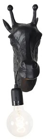 Класическа стенна лампа черна - Animal Giraffe