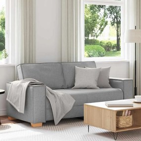 4104988 vidaXL Двуместен диван, облачно сив, 140 см, плат