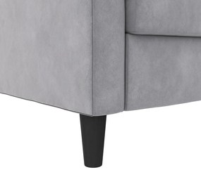 Светлосив кадифен ъглов диван Presley – Støraa