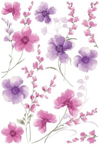 Декоративни стикери за стена Purple Flowers L