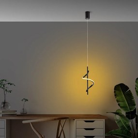 Черно LED висящо осветително тяло ø 16 cm Likma – Opviq lights