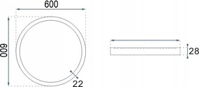 LED ПАНЕЛ ВГРАДЕН Round White 42W
