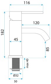 Смесител за мивка Rea Foster Gold Brush Low