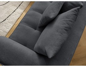 Тъмносив шенилов ъглов диван (десен ъгъл/L форма) Whesley – Bobochic Paris