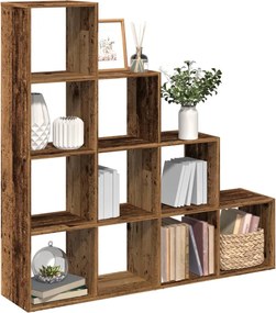 857974 vidaXL Разделител за стая / библиотека 4 нива 131,5x29x131,5 см