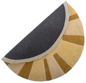 Бежов/в кехлибарен цвят вълнен детски килим ø110 cm Sun – Bloomingville Mini