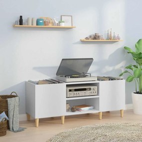 831925 vidaXL Шкаф за плочи, бял, 121x38x48 см, инженерно дърво