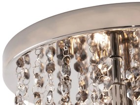 Класически плафон черен с димно стъкло - Медуза