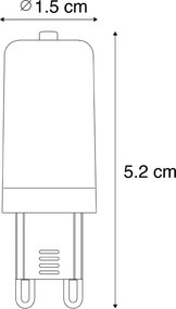 Комплект от 5 G9 LED крушки прозрачни 3.5W 480 lm 3000K