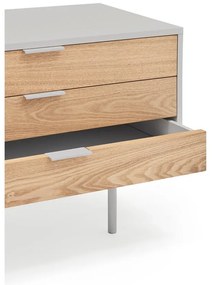 Сива/естествена маса за телевизор от декор от дъб 180x52 cm Sierra – Teulat