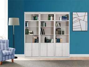 Бяла библиотека от масивен бор 222x223 cm Anita – Støraa