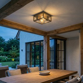 Винтидж таванна лампа антично злато IP44 2-светлина - Charlois