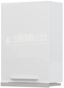 Висящ шкаф Raval A9-60-1KU за кухненски аспиратор sliding-White - White glossy