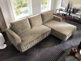Ъглов диван Lavar-Кафяво-Десен