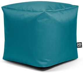 Тюркоазен детски пуф Cube M – So Soft?