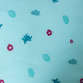 Синьо единично памучно детско спално бельо 140x200 cm Lilo a Stitch "Hawaii" – Jerry Fabrics