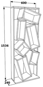 Библиотека Джамей 120-000395 цвят натурал-черен