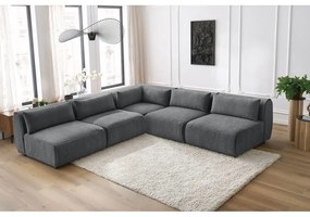 Сив ъглов диван (променлив) Jeanne - Bobochic Paris