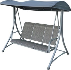 Сива метална градинска люлка Hollywood – Rojaplast