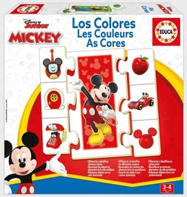 Образователен пъзел, Educa, Mickey and Friends, Цветове, 42 части