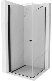 Mexen Pretoria душ кабина с отваряеми врати 80 x 80 см, прозрачна, черна - 852-080-080-70-00
