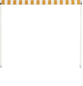 Сенник с падащо рамо, 150x150 см, жълто и бяло