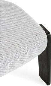 Черни/светлосиви тапицирани трапезни столове в комплект 2 бр. Nadia – MOME