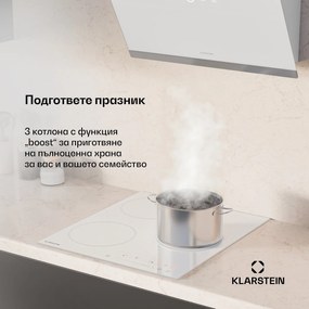Klarstein Delicatessa Индукционен плот, 45 см, 6600 W, 3 нагреваеми плочи, Slider-Control, Boost