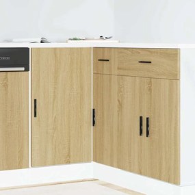 854291 vidaXL Долен шкаф за мивка Lyon Инженерно дърво дъб сонома