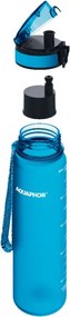 Филтрираща бутилка за вода Aquaphor City 160010, 500 мл, Тритан, Активен въглен, Aqualen, Заключващ се капак, Син