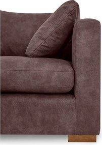 Тъмнокафяв ъглов диван от изкуствена кожа (ляв ъгъл) Hamburg – Scandic